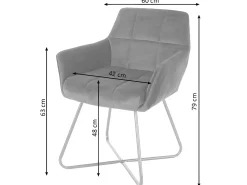 Silla de comedor MCW-F37, negro