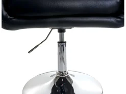 Silla de comedor MCW-F19, piel sintética negra