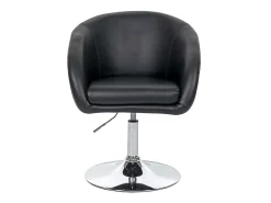 Silla de comedor MCW-F19, piel sintética negra
