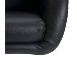 Silla de comedor MCW-F19, piel sintética negra