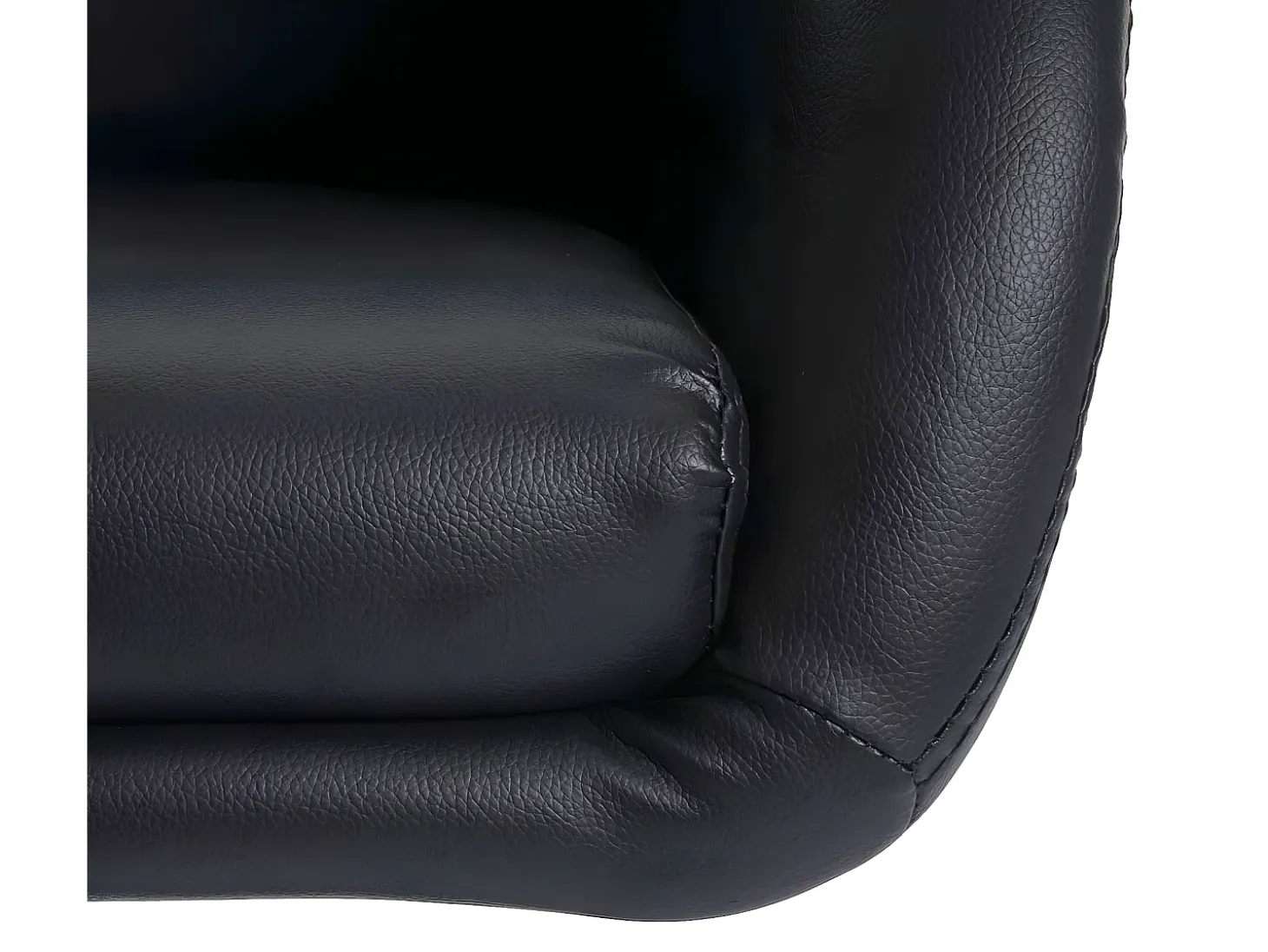 Silla de comedor MCW-F19, piel sintética negra