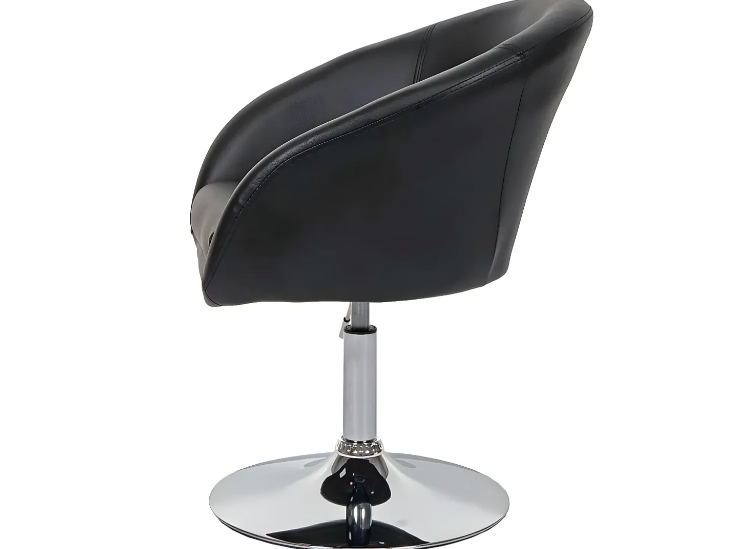 Silla de comedor MCW-F19, piel sintética negra