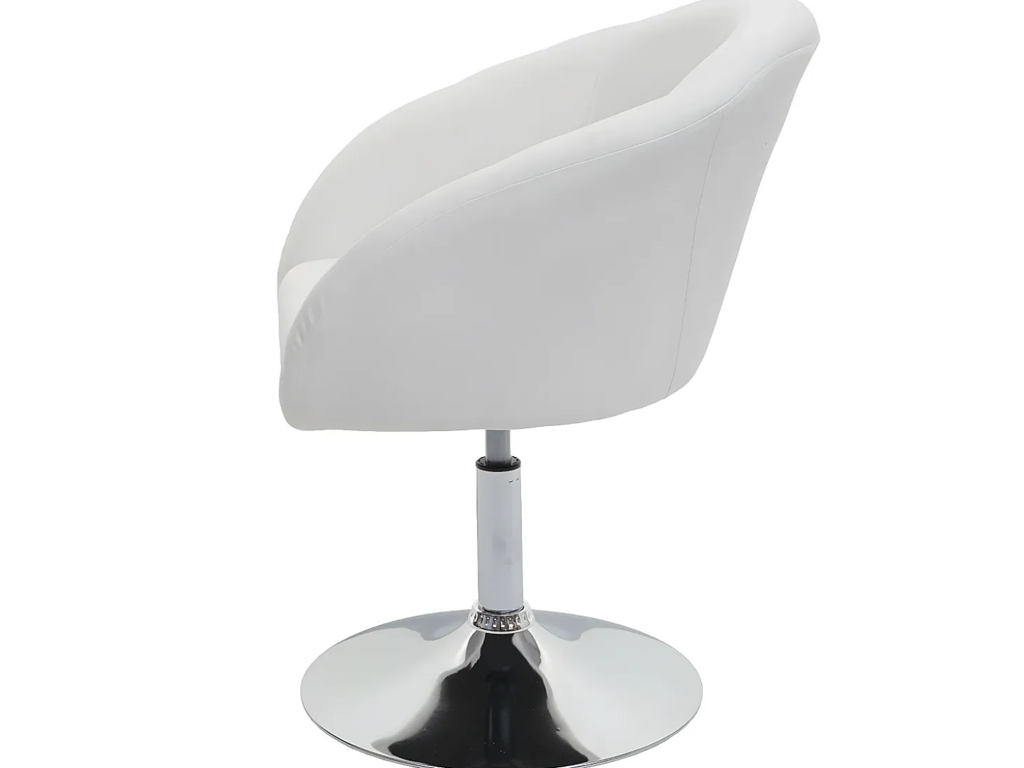 Silla de comedor MCW-F19, tela/textil crema-blanco