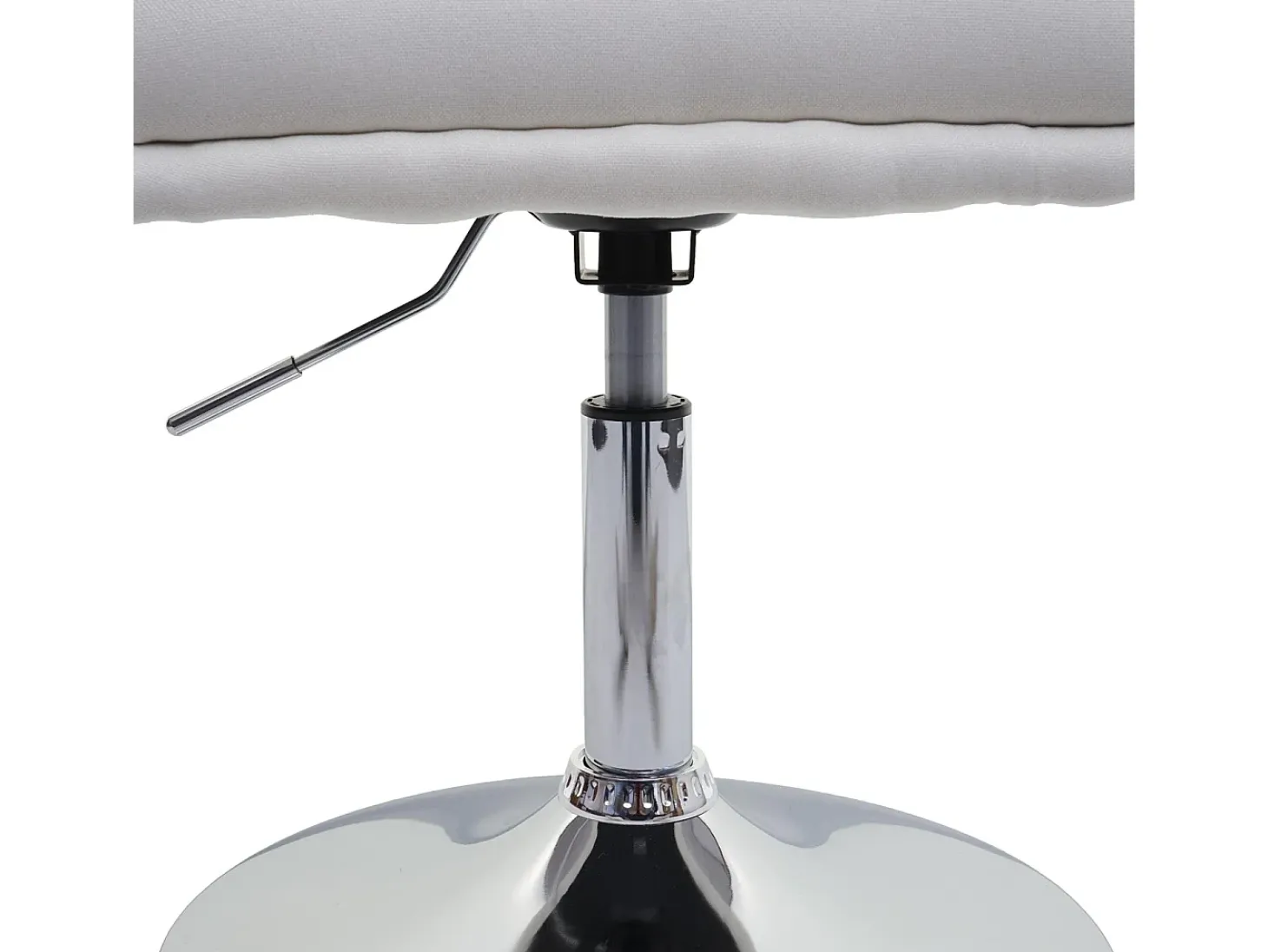Silla de comedor MCW-F19, tela/textil crema-blanco