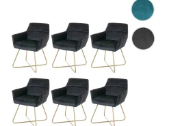 Silla de comedor MCW-F37 (juego de 6), negro