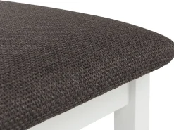 Silla de comedor MCW-F77 (juego de 4), blanco, tapizado negro
