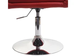 Silla de comedor MCW-F19 (juego de 6), imitación de cuero rojo