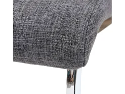 Silla de comedor MCW-F36 (juego de 2), tela/textil, gris
