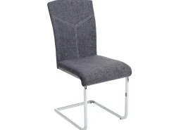 Silla de comedor MCW-F36 (juego de 2), tela/textil, gris