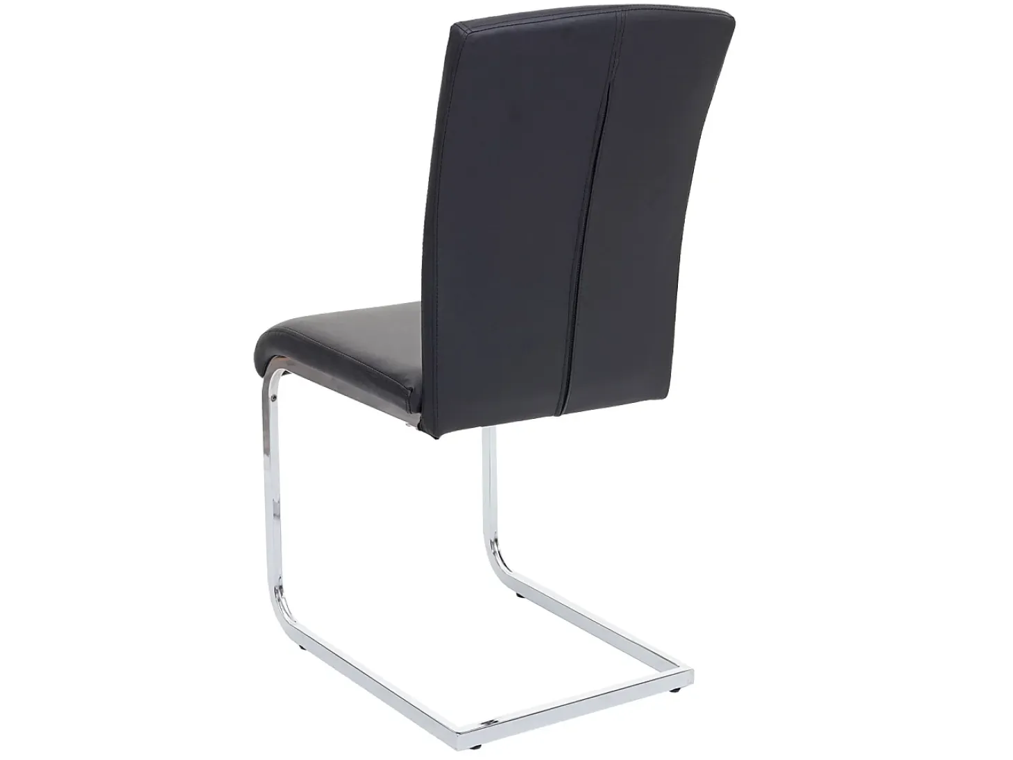 Silla de comedor MCW-F36 (juego de 6), imitación de cuero, negro