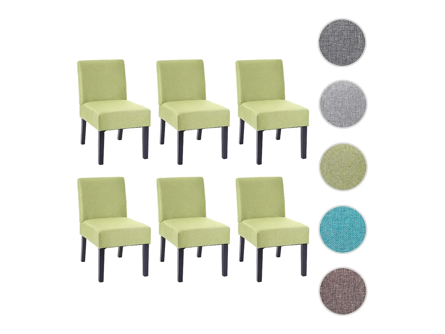 Silla de comedor MCW-F61 (juego de 6), verde