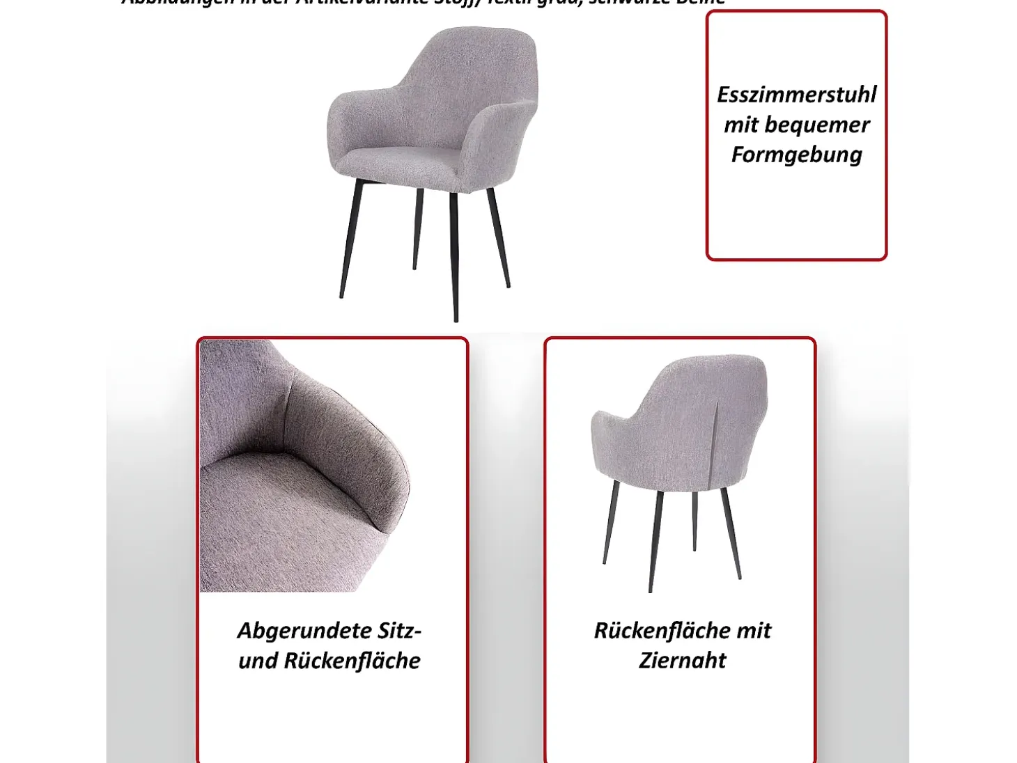 Silla de comedor MCW-F18 (set de 2), terciopelo negro, patas doradas