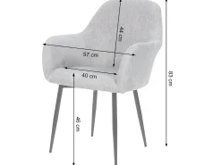 Silla de comedor MCW-F18 (set de 2), terciopelo menta, patas doradas