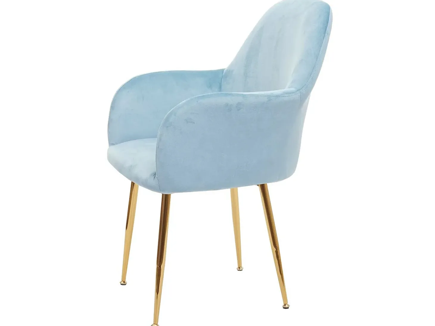 Silla de comedor MCW-F18 (set de 2), terciopelo menta, patas doradas