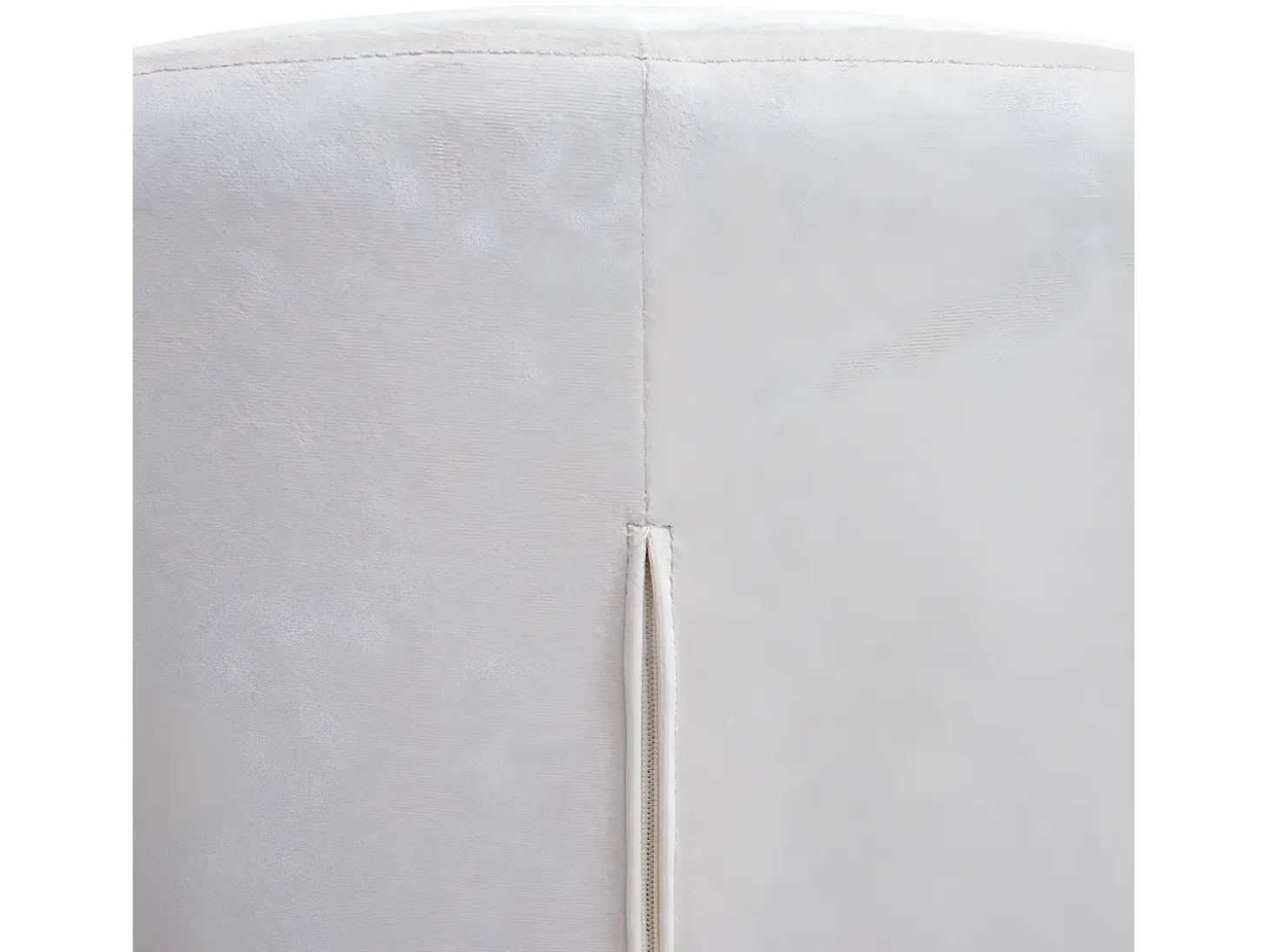 Silla de comedor MCW-F18 (set de 2), terciopelo crema-blanco, patas doradas