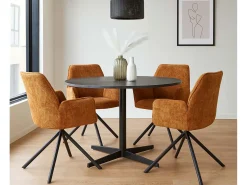 Silla de comedor MCW-G67, amarillo mostaza