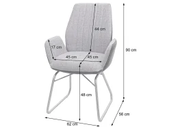 Silla de comedor MCW-G73, aspecto ante marrón