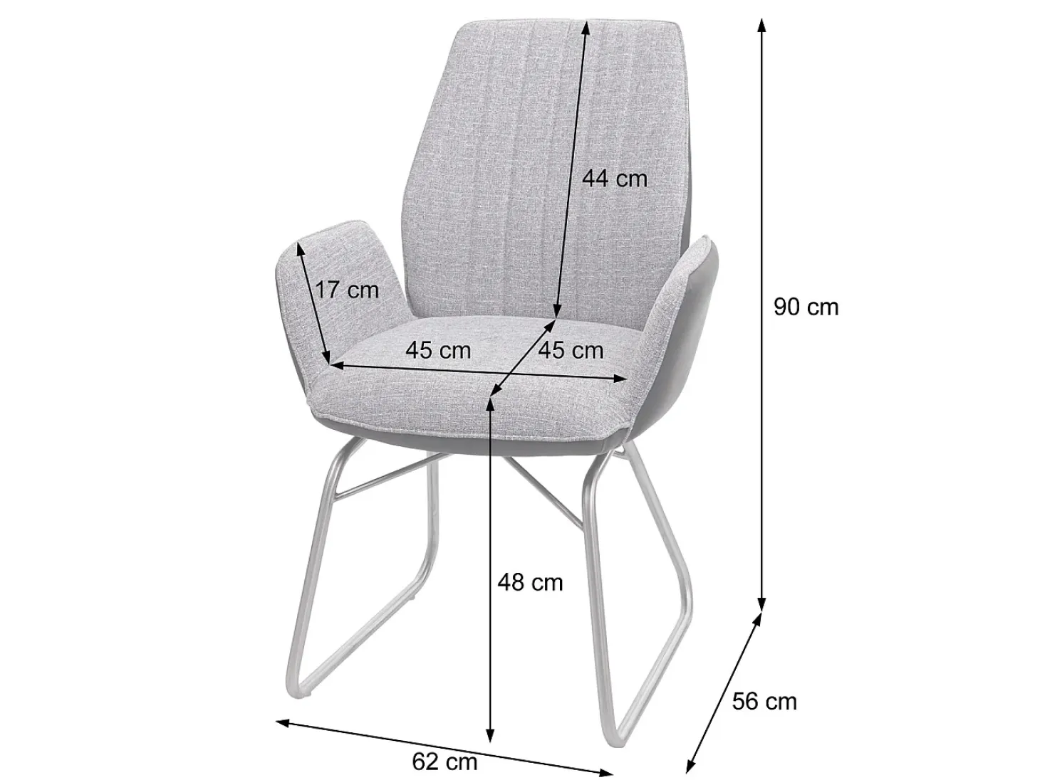 Silla de comedor MCW-G73, aspecto ante marrón