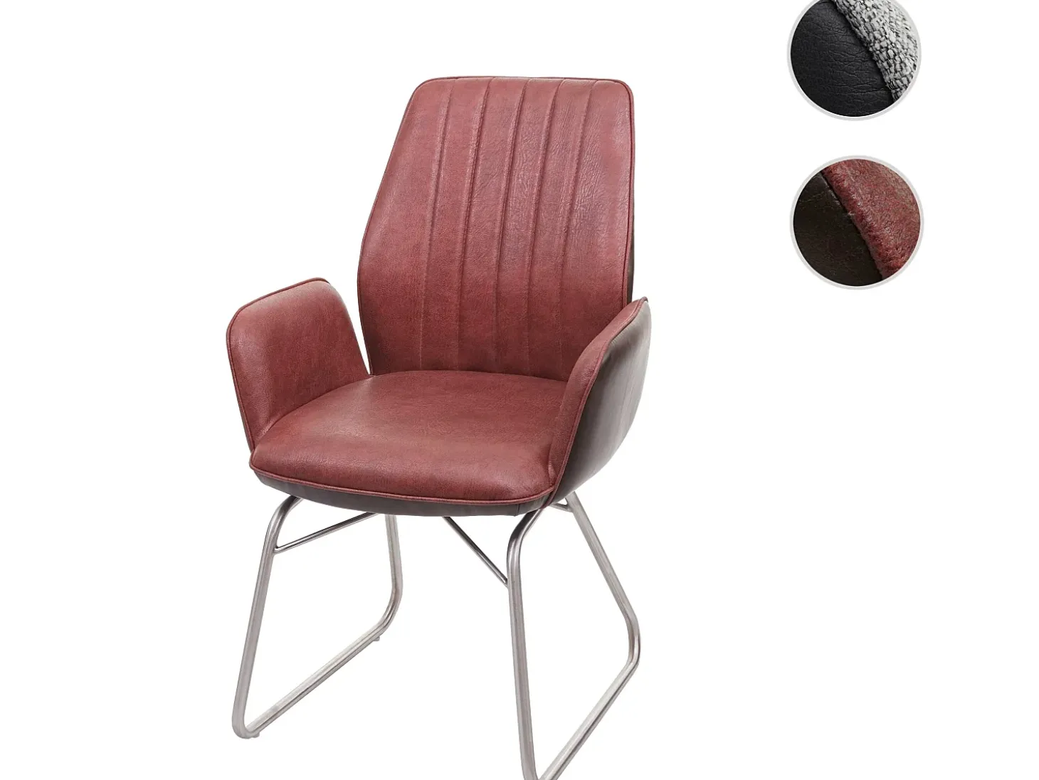 Silla de comedor MCW-G73, aspecto ante marrón