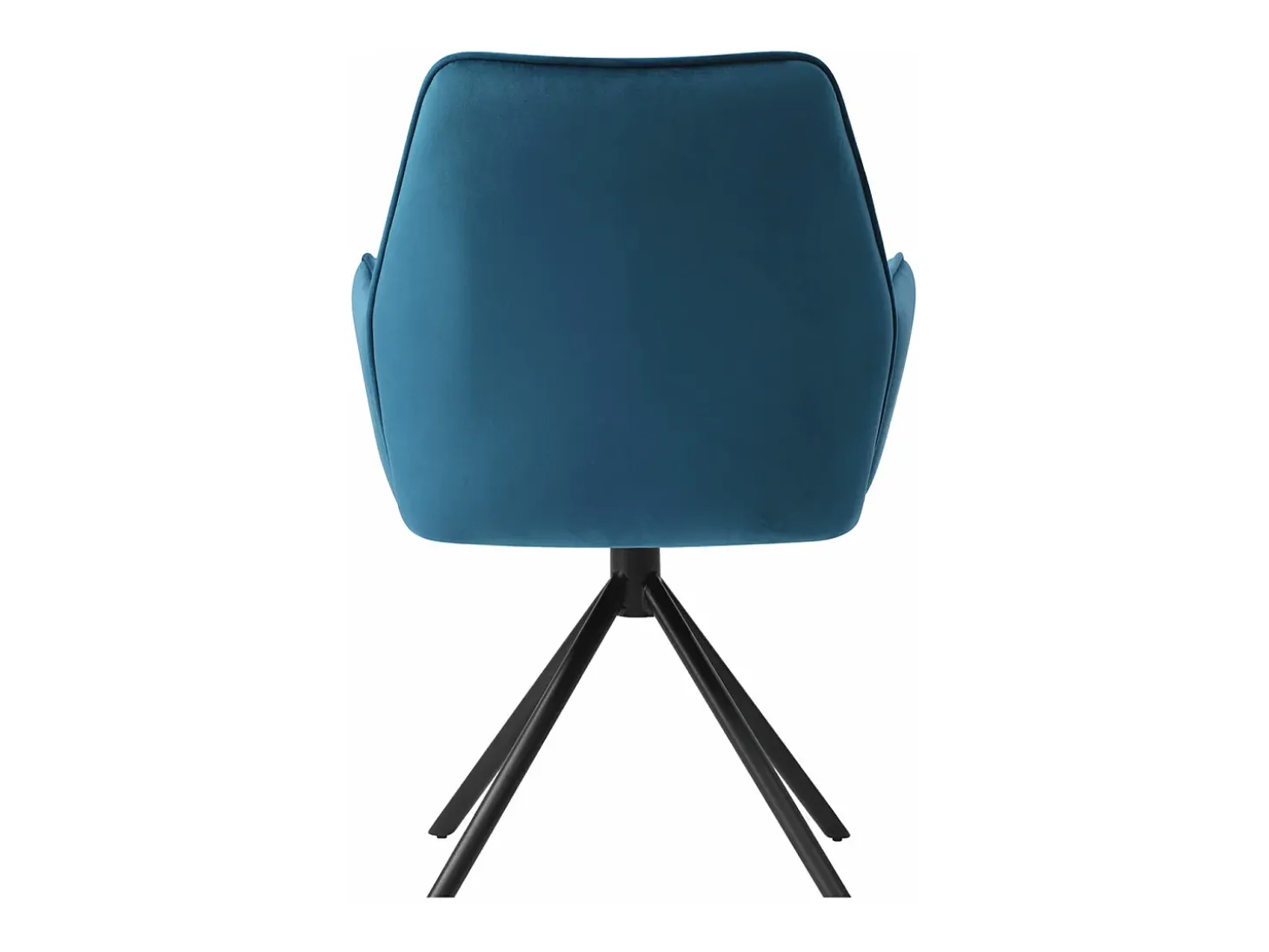 Silla de comedor MCW-G67, azul turquesa, patas negras