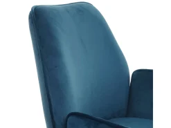 Silla de comedor MCW-G67, azul turquesa, patas negras