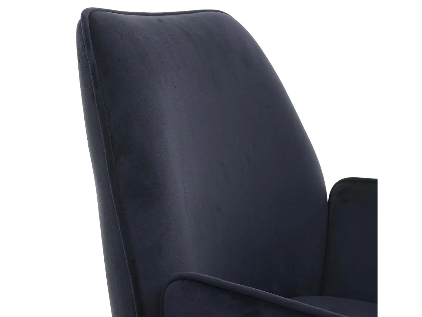 Silla de comedor MCW-G67, azul antracita, acero inoxidable
