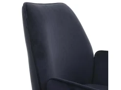 Silla de comedor MCW-G67, azul antracita, patas negras