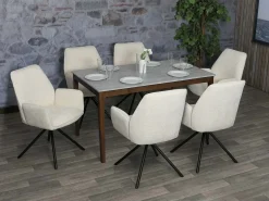 Silla de comedor MCW-G67, crema