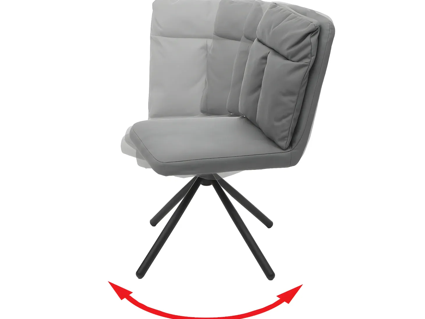 Silla de comedor MCW-G58, gris