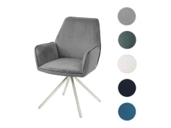 Silla de comedor MCW-G67, gris oscuro, acero inoxidable