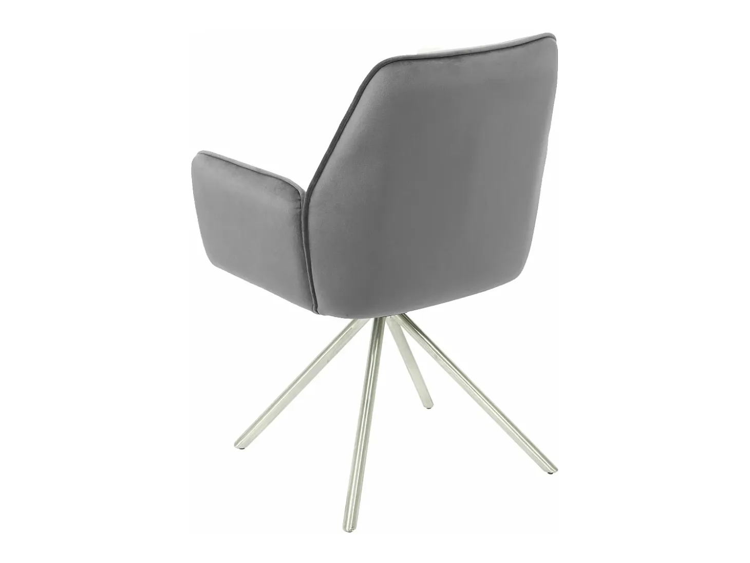 Silla de comedor MCW-G67, gris oscuro, acero inoxidable