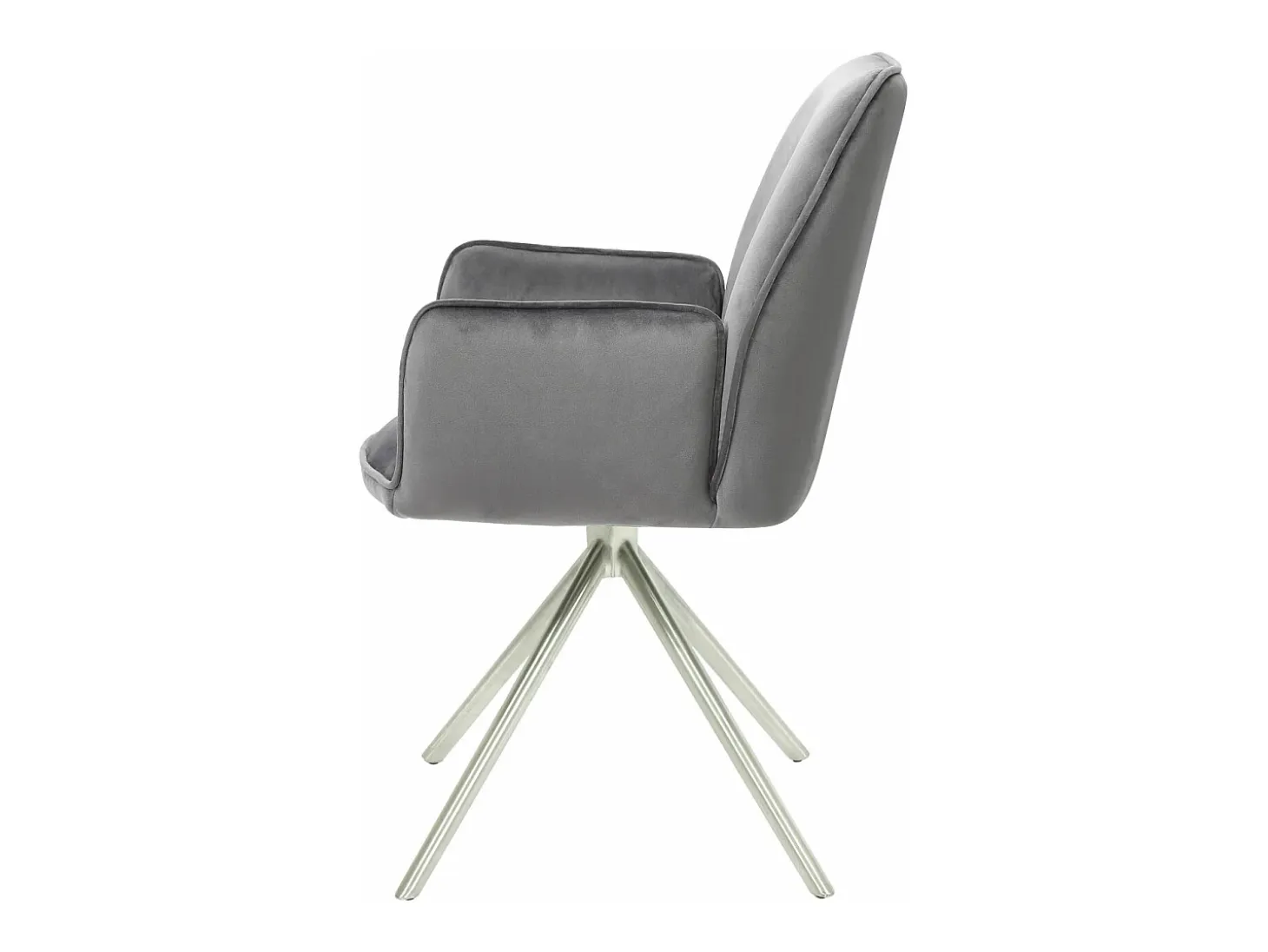 Silla de comedor MCW-G67, gris oscuro, acero inoxidable
