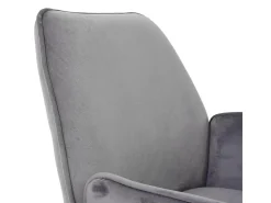 Silla de comedor MCW-G67, gris oscuro, patas negras