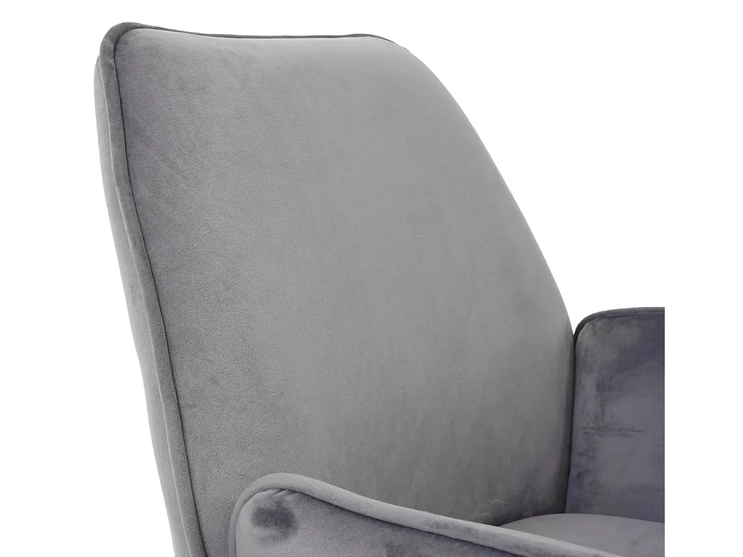 Silla de comedor MCW-G67, gris oscuro, patas negras