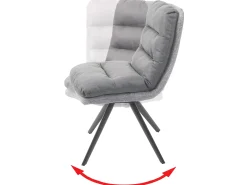 Silla de comedor MCW-G66, gris-gris claro