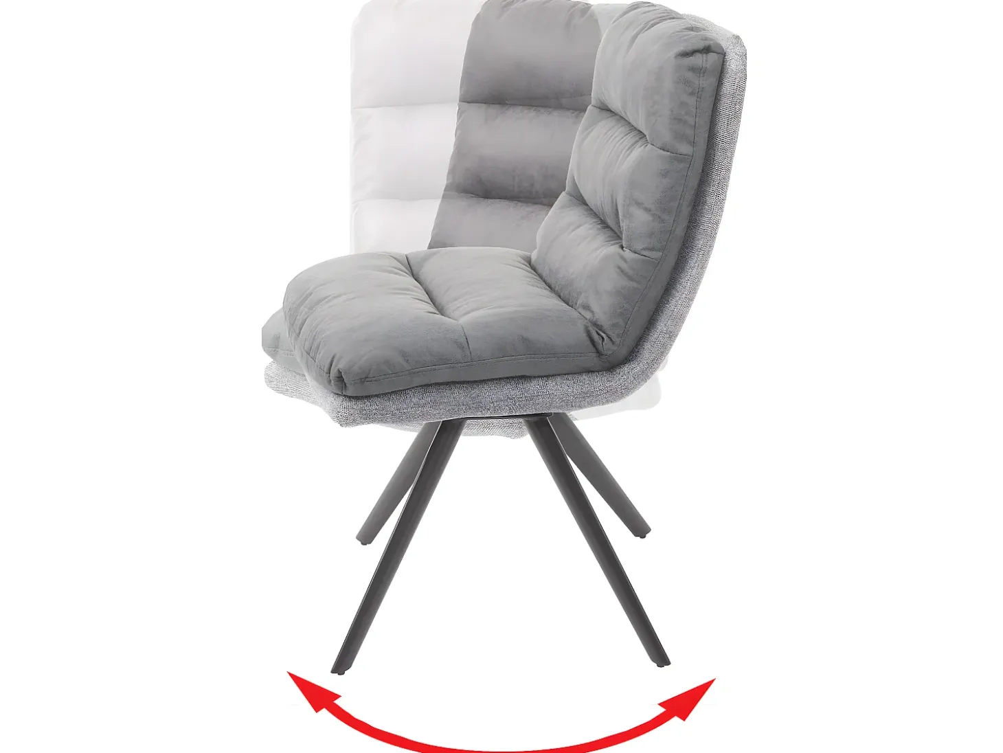 Silla de comedor MCW-G66, gris-gris claro