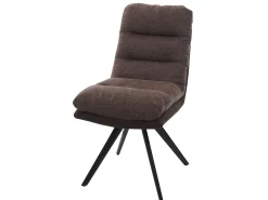 Silla de comedor MCW-G66, marrón-marrón oscuro