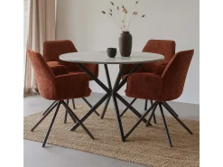 Silla de comedor MCW-G67, rojo