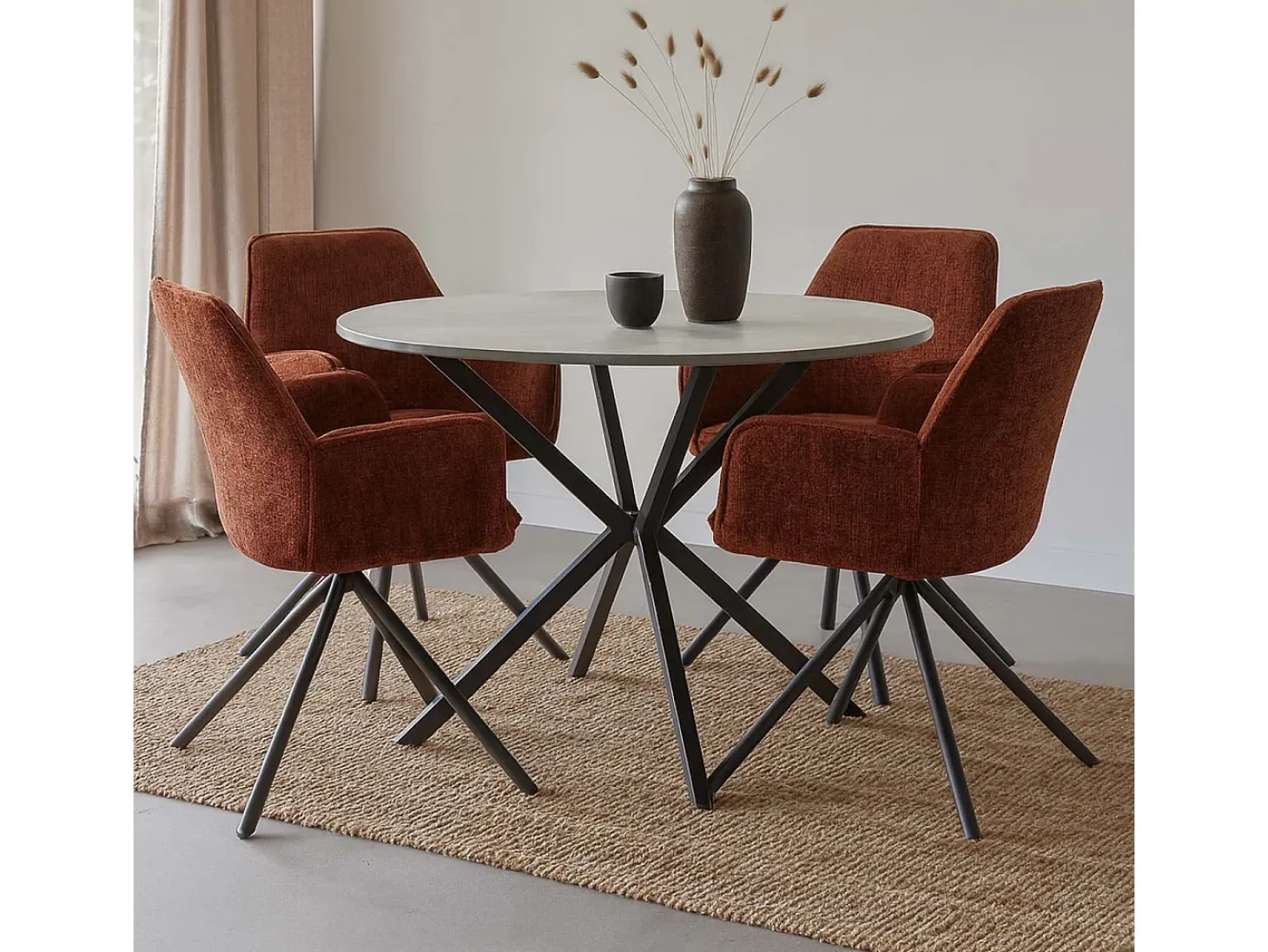 Silla de comedor MCW-G67, rojo