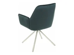 Silla de comedor MCW-G67, verde, acero inoxidable