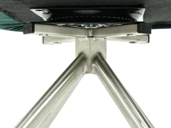 Silla de comedor MCW-G67, verde, acero inoxidable