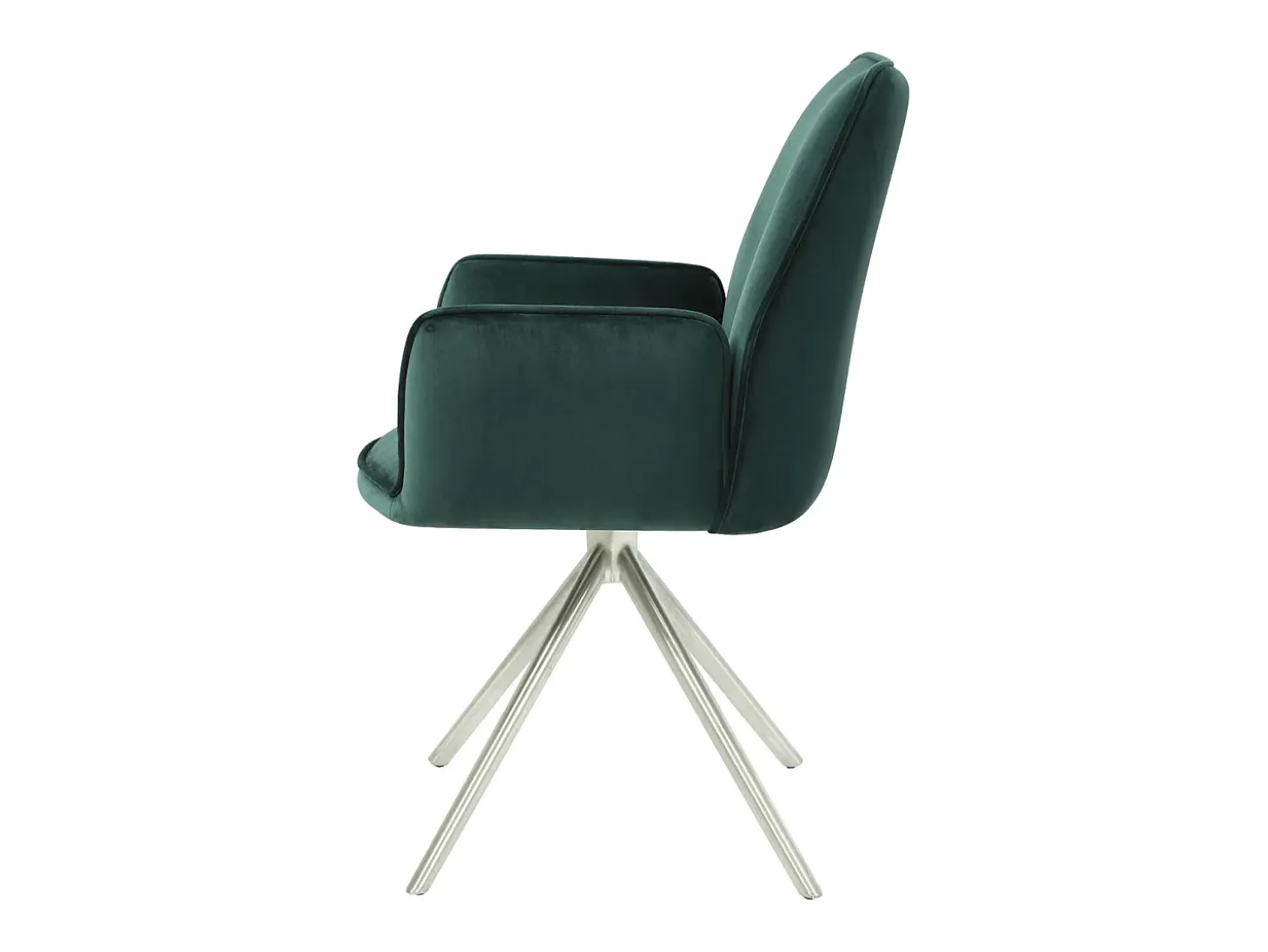 Silla de comedor MCW-G67, verde, acero inoxidable