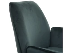 Silla de comedor MCW-G67, verde, patas negras