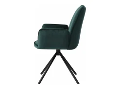 Silla de comedor MCW-G67, verde, patas negras