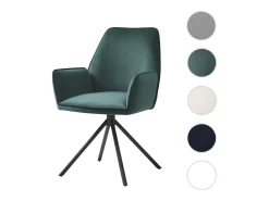Silla de comedor MCW-G67, verde, patas negras