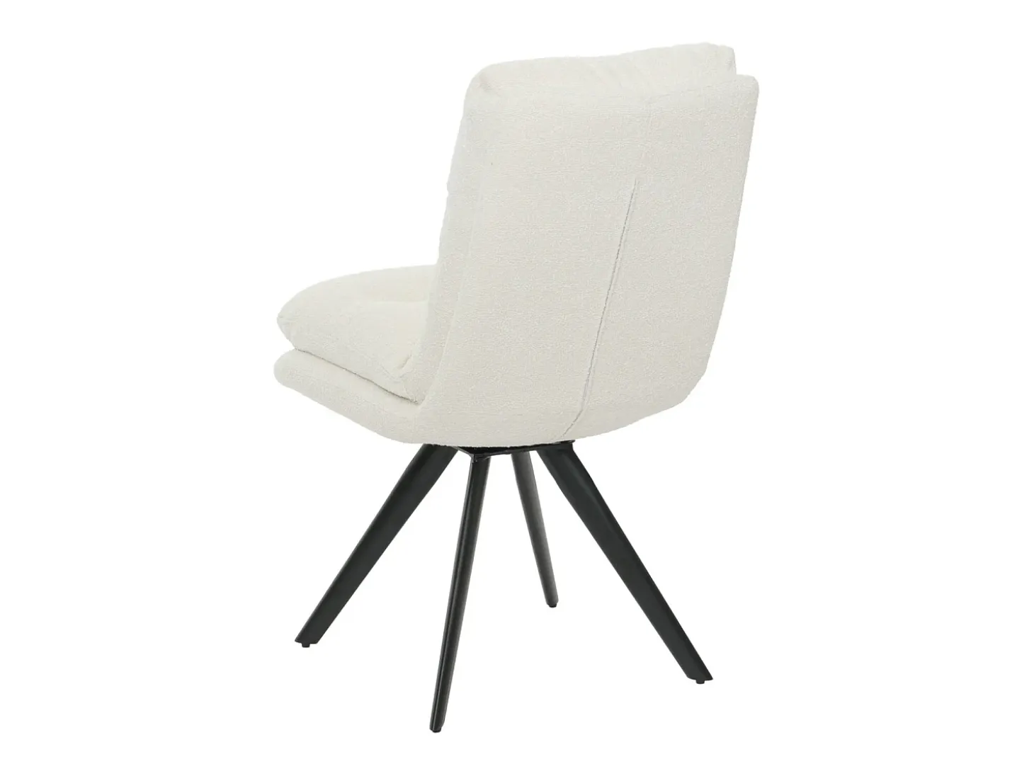 Silla de comedor MCW-G66 Bouclé (juego de 6), blanco crema