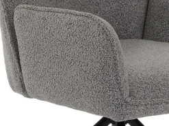 Silla de comedor MCW-G67 Bouclé, gris claro