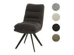 Silla de comedor MCW-G66 Bouclé, gris oscuro