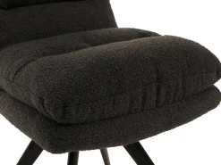Silla de comedor MCW-G66 Bouclé, gris oscuro