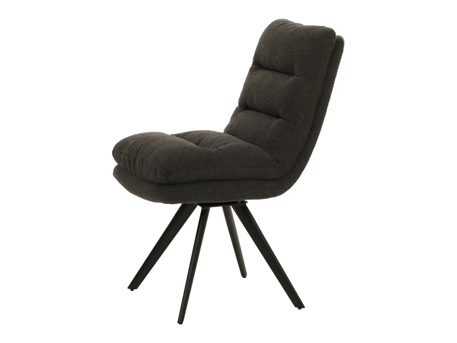 Silla de comedor MCW-G66 Bouclé, gris oscuro